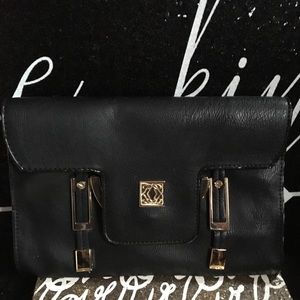Late Landry black over the shoulder purse